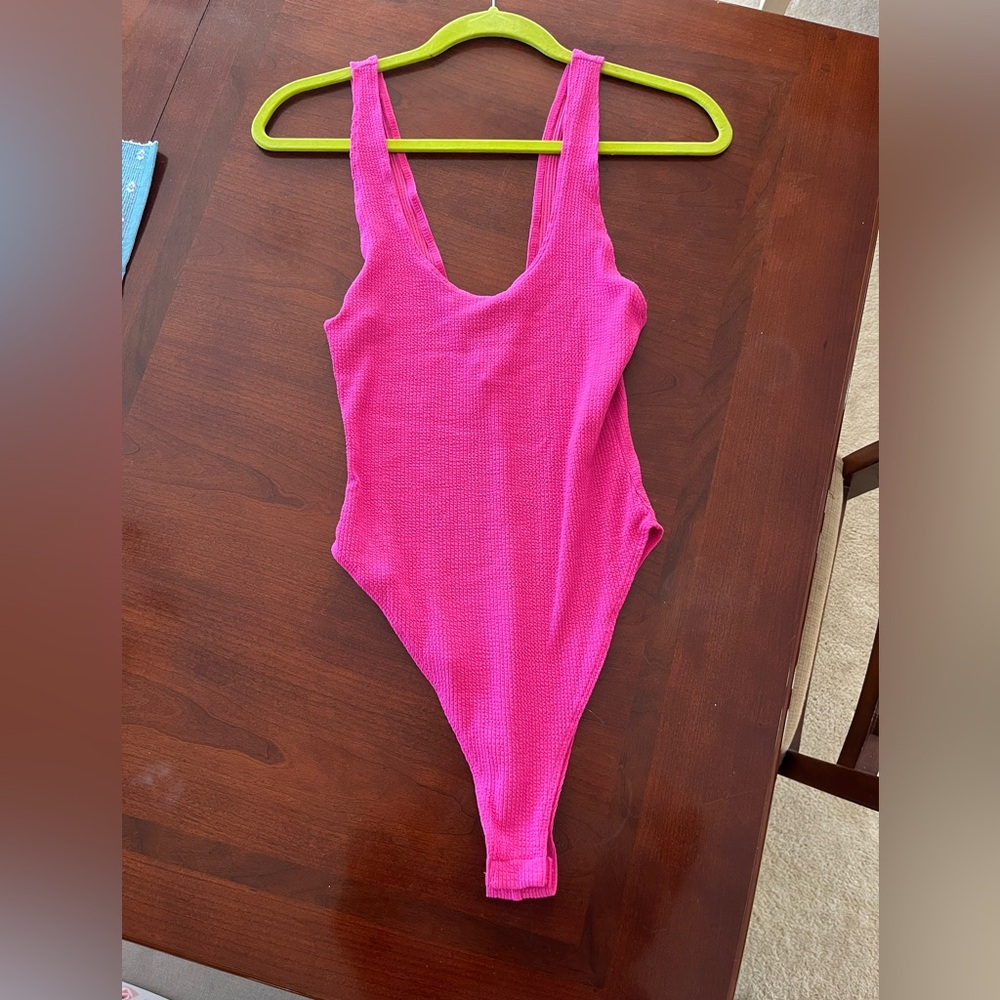 Hot pink bodysuit. Size Small